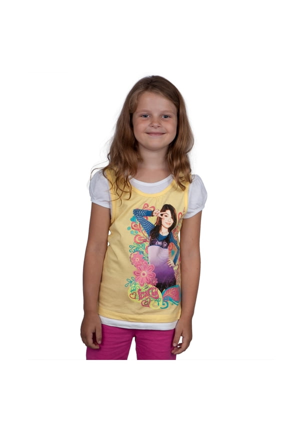 - Peace Sign Girls Juvy Short Sleeve 2fer - Juvy 6X
