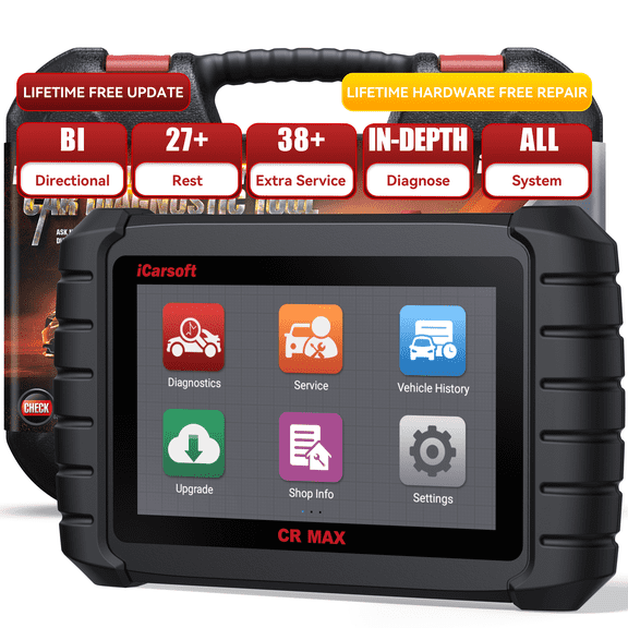 iCarsoft CR MAX 2025 Ver Bidirectional Scan Tool All System Diagnosis 49+ Services 47+ Special Functions Full Active Test OBD2 Scanner Diagnostic Tool Car Code Reader ECU Coding CAN FD Free Update