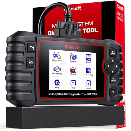 iCarsoft POR V3.0 OBD2 Diagnostic Tool Enhanced Version for Porsche & Cayenne – Auto VIN Detection, Quick Test, Full System Scanner for Engine, ABS, SRS, Transmission