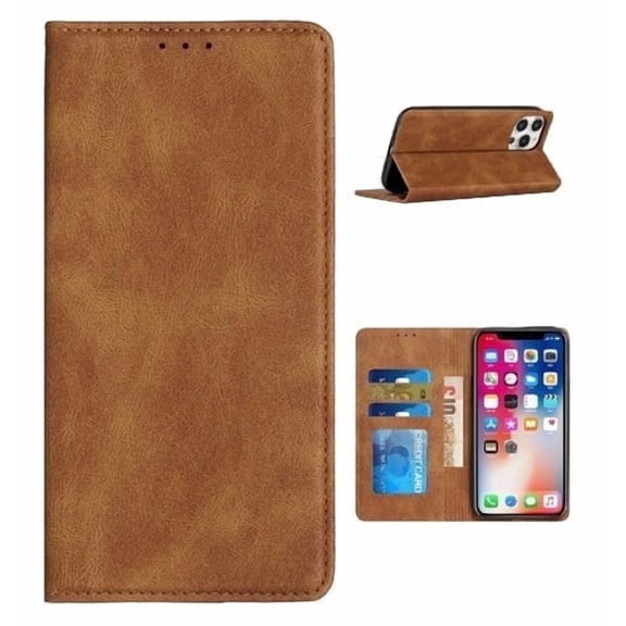 iCase Shop iPhone 16 Pro Max Vegan Leather Wallet Cell Phone Wallet Case for Apple iPhone 16 Pro Max