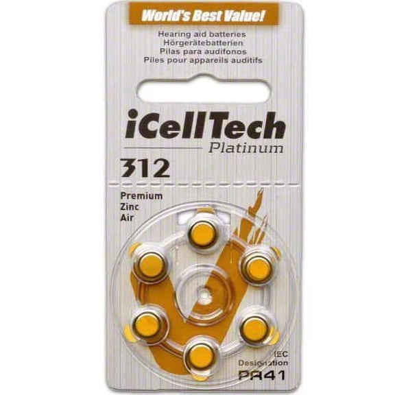 iCellTech Size 312 Hearing Aid Batteries (24 batteries)