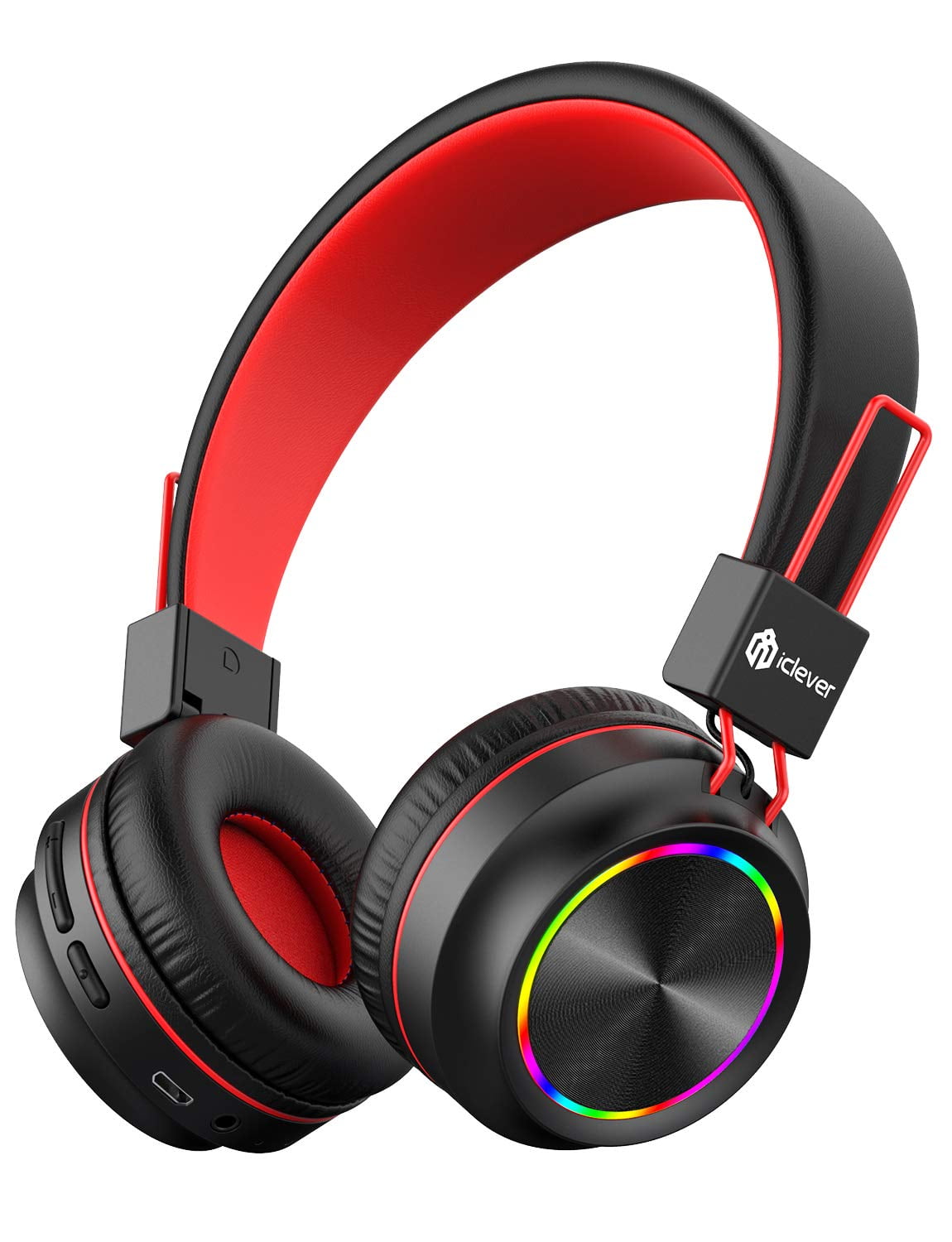 iClever BTH03 Kids Bluetooth Headphones Safe Volume Colorful LED