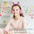 thumbnail image 1 of iClever Children Headphones with Volume Limiter Food Grade Silicone Headsets for Girls, Pink, 1 of 6