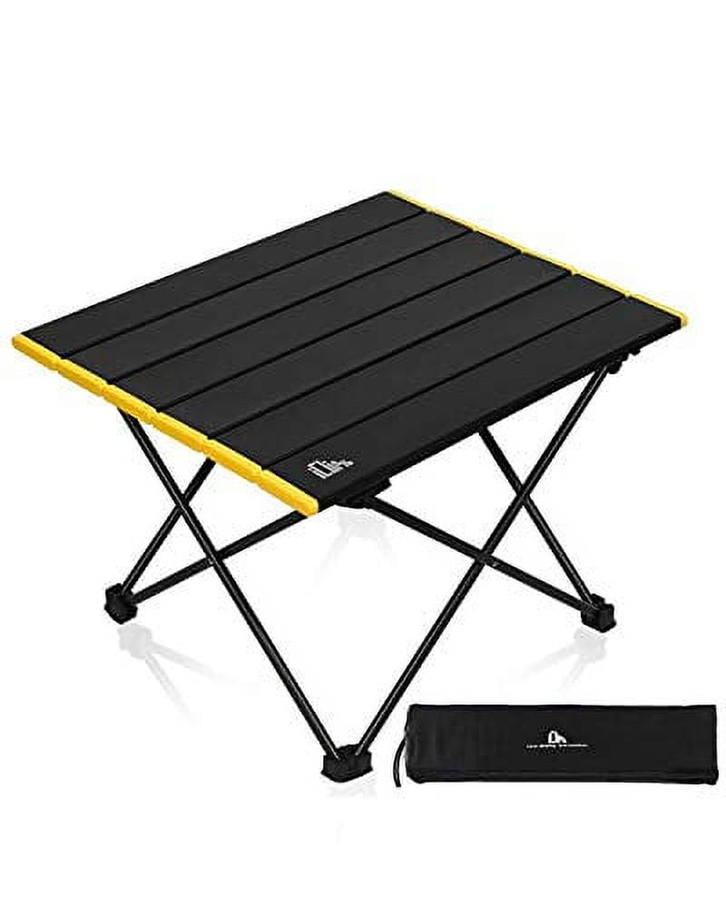 Black Aluminum Ultralight Compact Camping Folding Table