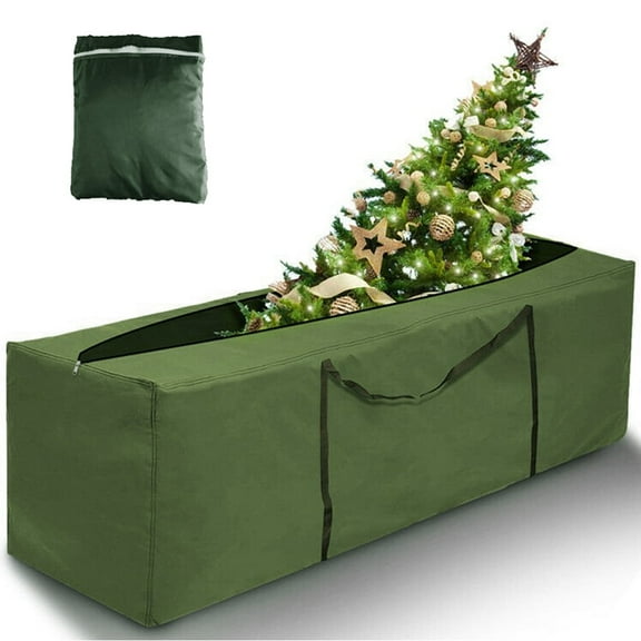 IC ICLOVER Christmas Tree Storage Bag for 9FT Artificial Trees, 67"L29.9"W20"H Holiday Storage Box with Durable Reinforced Handles & Zipper, Waterproof Fabric Protects from Dust, Moisture & Insects