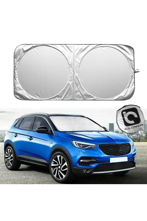 Extra Large Windshield Sun Shade, Foldable Car Front Sun Shield Window Sun Visor Reflector for Cars Truck Van SUV Vehicle Protector Folding Screen UV Rays Blocker Sunshades(75"x35.4")