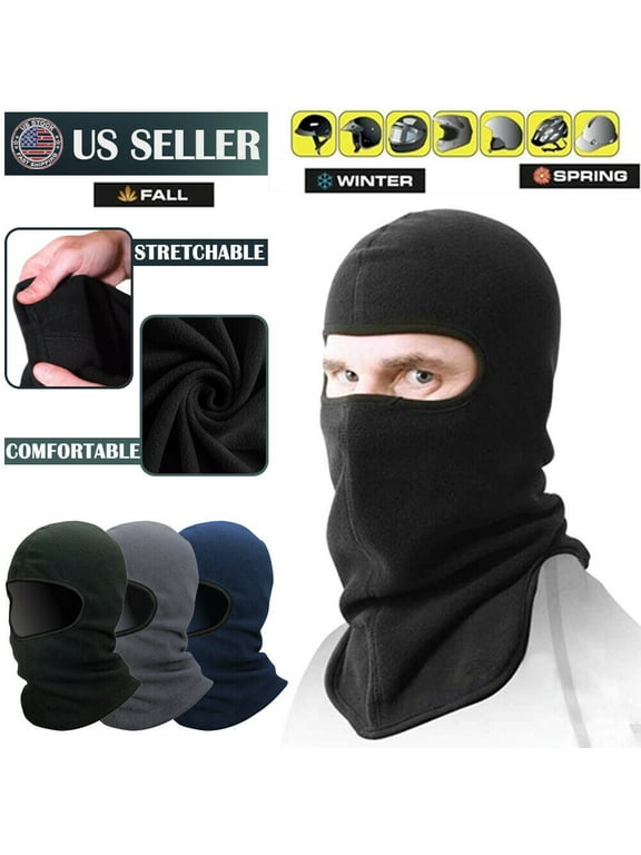 Thermal Warm Balaclava Ski Mask - Winter Windproof Full Face Mask for Men & Women - Face Cover Neck Hood Hat for Cold Weather Gear Skiing Snowboarding