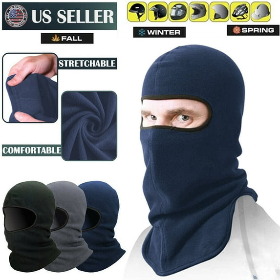 iClover Full Face Ski Mask Balaclava Winter Thermal Fleece Hood Neck Warmer for Cycling Outdoor Sports Blue