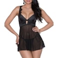 thumbnail image 1 of iCollection Padded Cup Babydoll - 8185, 1 of 1