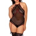 thumbnail image 1 of iCollection Plus Size Valentina Rhinestone Teddy, 1 of 1
