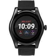 iConnect By Timex Classic Round Smartwatch with Heart Rate & Two-Way Bluetooth Calling 45mm – Black with Black Strap