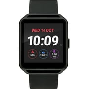iConnect By Timex Classic Square Smartwatch with Heart Rate & Two-Way Bluetooth Calling 40mm – Black with Black Strap