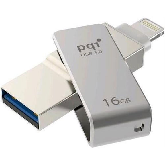 iConnect Mini 6I04-016GR1001 Iron Gray [Apple MFi] 16 GB Mobile Flash Drive w/ Lightning Connector for iPhones iPads Mac & PC USB 3.0