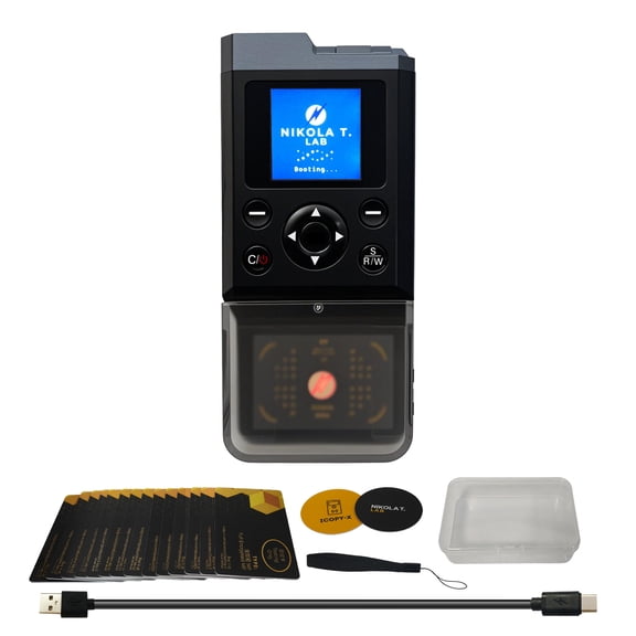 iCopy-XS Portable RFID Reader Writer Tool with 1.3" IPS Display Proxmark3-Based Smart Card Testing Device 16GB Storage Supports UID CUID T5577 EM4305 NFC Cards Rechargeable Handheld RFID Device
