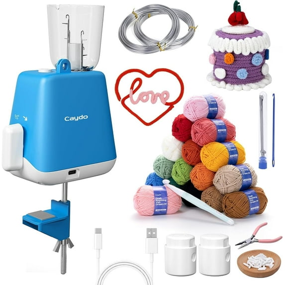 iCord Maker Kit for Beginners, 92pcs i-Cord Knitting Set for DIY Handicrafts Making, Quickly Knitting iCord with i Cord Knitting Machine Create Pretty Crafts, Ideal Present for Knitting Lovers