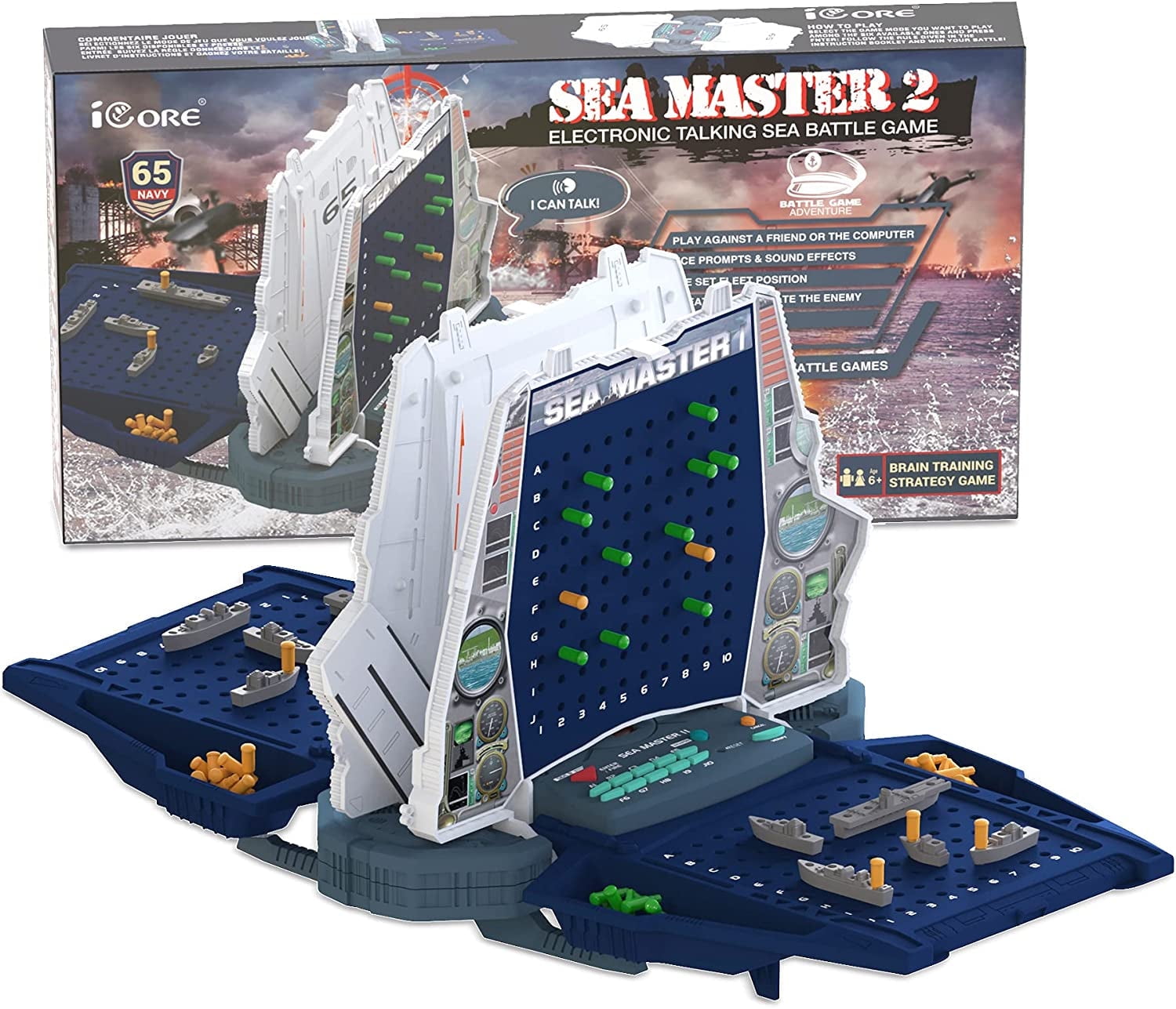 iCore Electronic Battle Game, Brain Training Strategy Games, Talking Aircraft Carrier Toy, Classic Family Board Games for Kids, Teaching Logic Critical Thinking, Adventure Toys Chrismas Gifts
