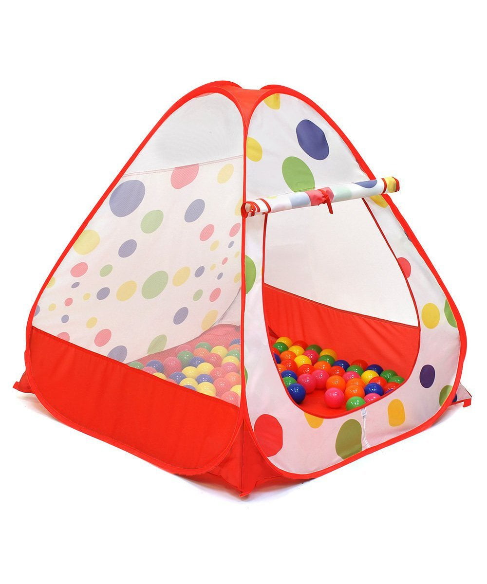 iCorer Young Kids Tents/Pop Up Play Tent Portable Folding Twist, Indoor and Outdoor Kid Playhouse Tent, Great Gift for Toddler, Easy to Setup, Safe and Sturdy, Balls Not Included, Red