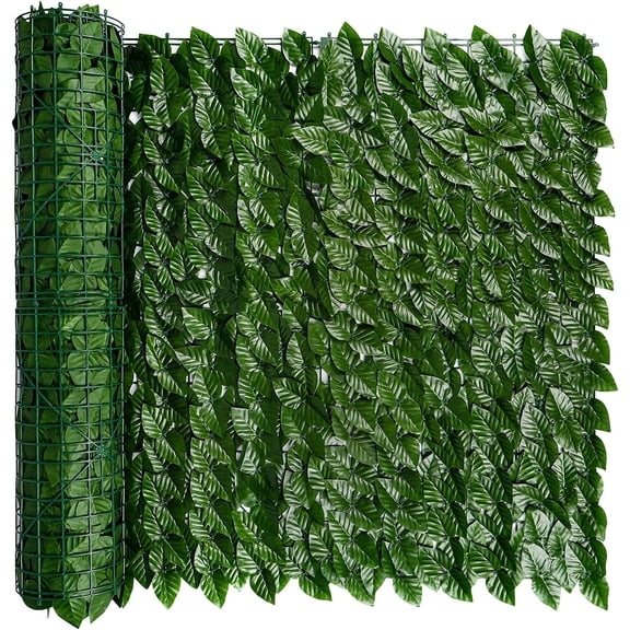 iCover Artificial Ivy Privacy Fence Screen, 39inx118in Faux Greenery Vines Hedge Panels