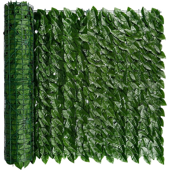 iCover Artificial Ivy Privacy Fence Screen, 59inx98in Faux Greenery Vines Hedge Panels