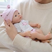 iCrade Finished Lovely 12 Realistic Reborn Baby Dolls Girl Elastic Solid Silicone Cuddly Reborn Newborn Babies Full Body Flexible Super Soft Lifelike Baby Dolls for Kids & Collectors