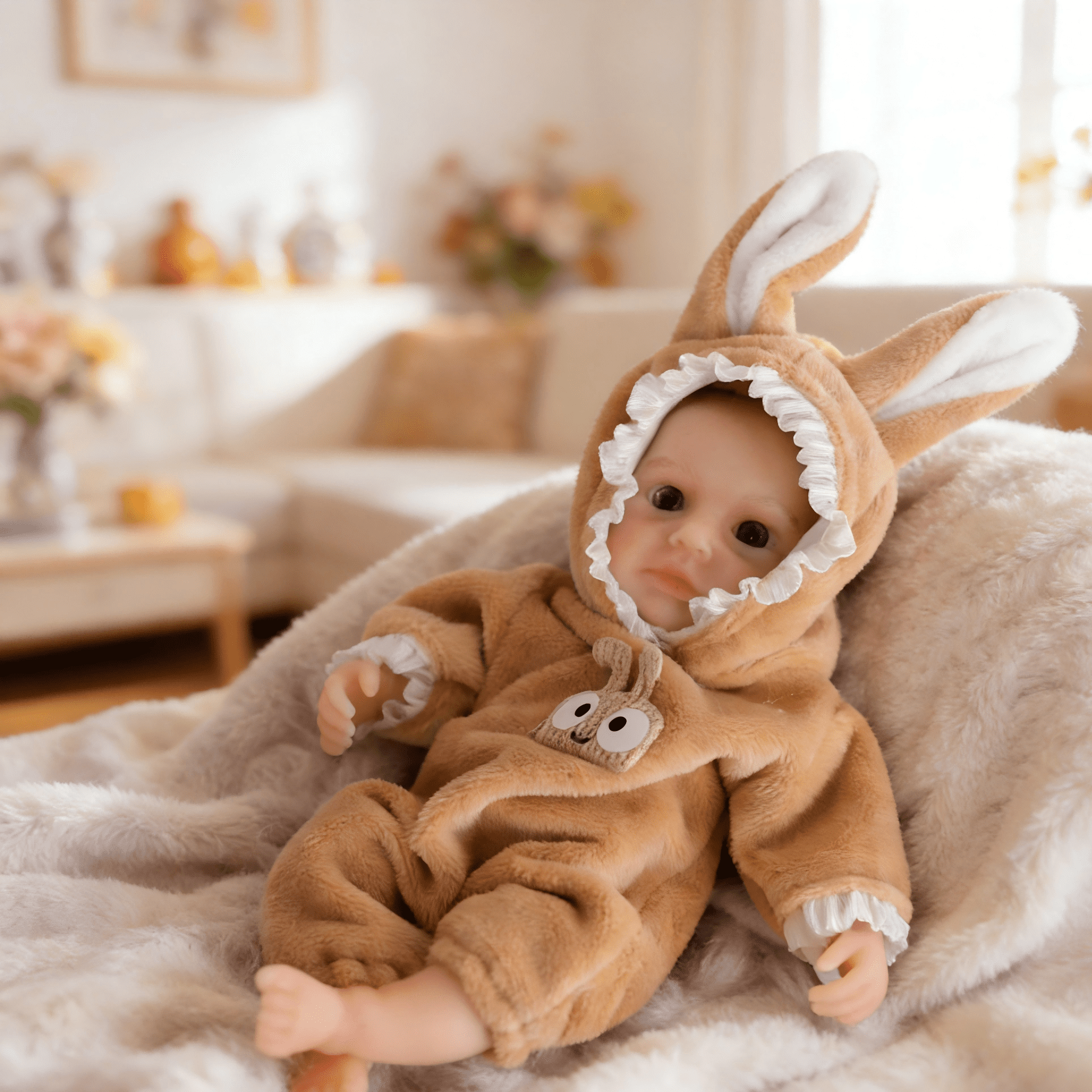 iCrade Finished Tiny 6" Realistic Reborn Baby Dolls Girl Elastic Soft Solid Silicone Mini Reborn Newborn Babies Full Body Flexible Lifelike Baby Dolls for Kids & Collectors