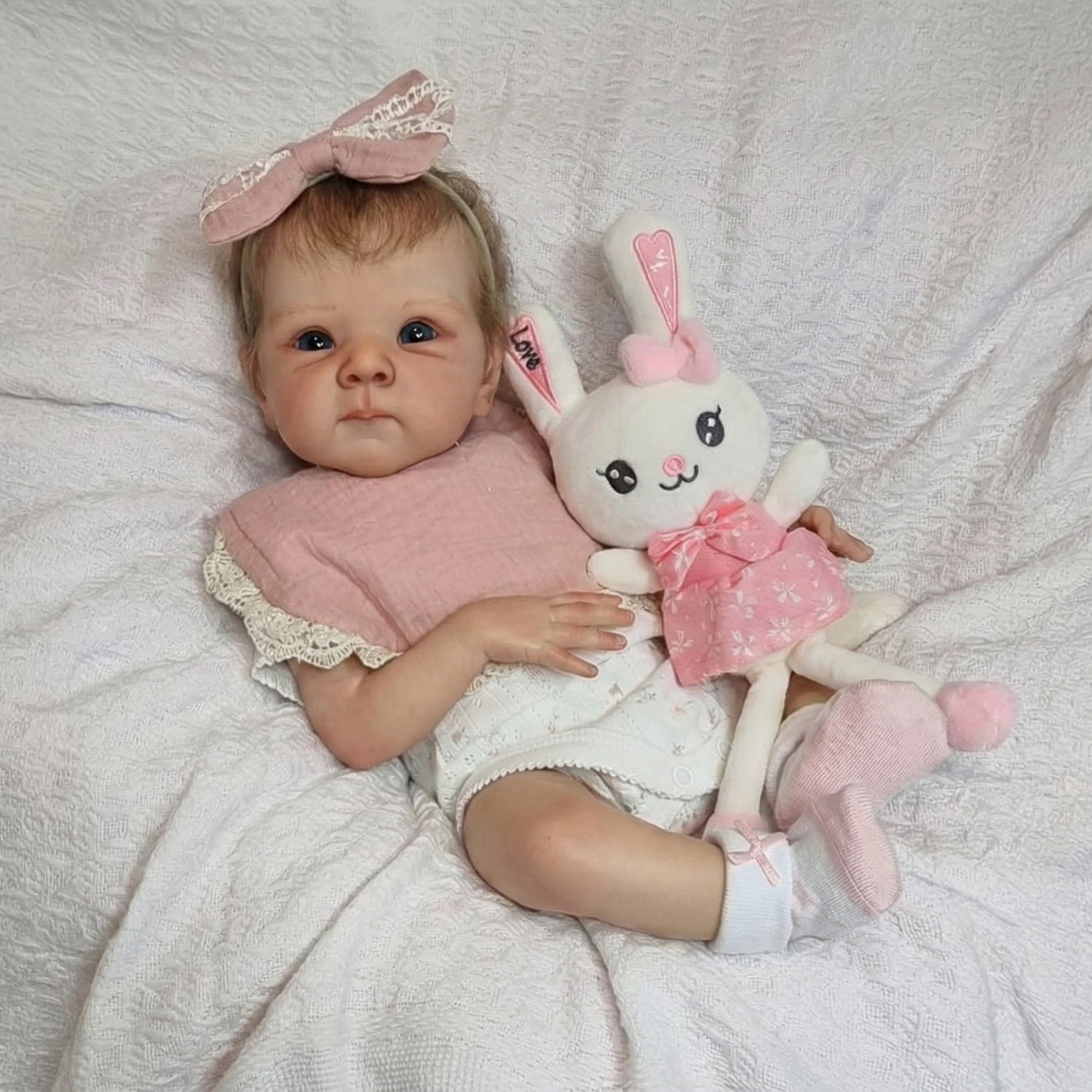 iCradle 18 Inch 46cm Lifelike Reborn Baby Dolls Girls Full Vinyl Body Hand Rooted Hair Washable Realistic Newborn Babies That Look Real Babies Reborn Doll Handmade Birthday Gift for Girls Kids Age 3+