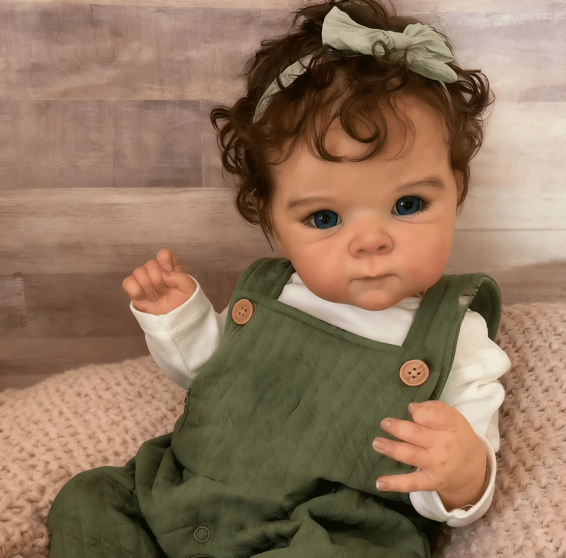 iCradle Lifelike 18 Inch 45cm Reborn Baby Dolls Girl That Look Real Looking Handmade Realistic Newborn Baby Dolls Soft Cloth Body Blue Eyes Toy for Age 3+ Ideal for Birthday Xmas Gift