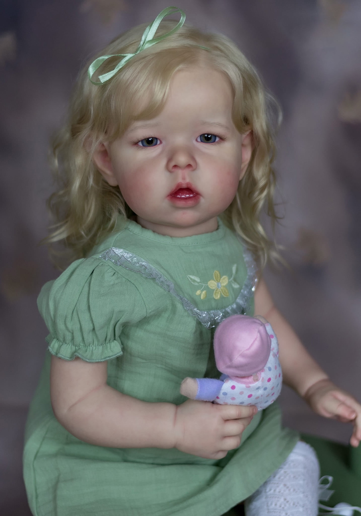 iCradle Lifelike Cuddly Reborn Baby Dolls Girl 28 inches 68 cm Realistic Toddler Baby Dolls Real Life Cloth Body Rooted Hair Blue Eyes Xmas Birthday Gift for Children