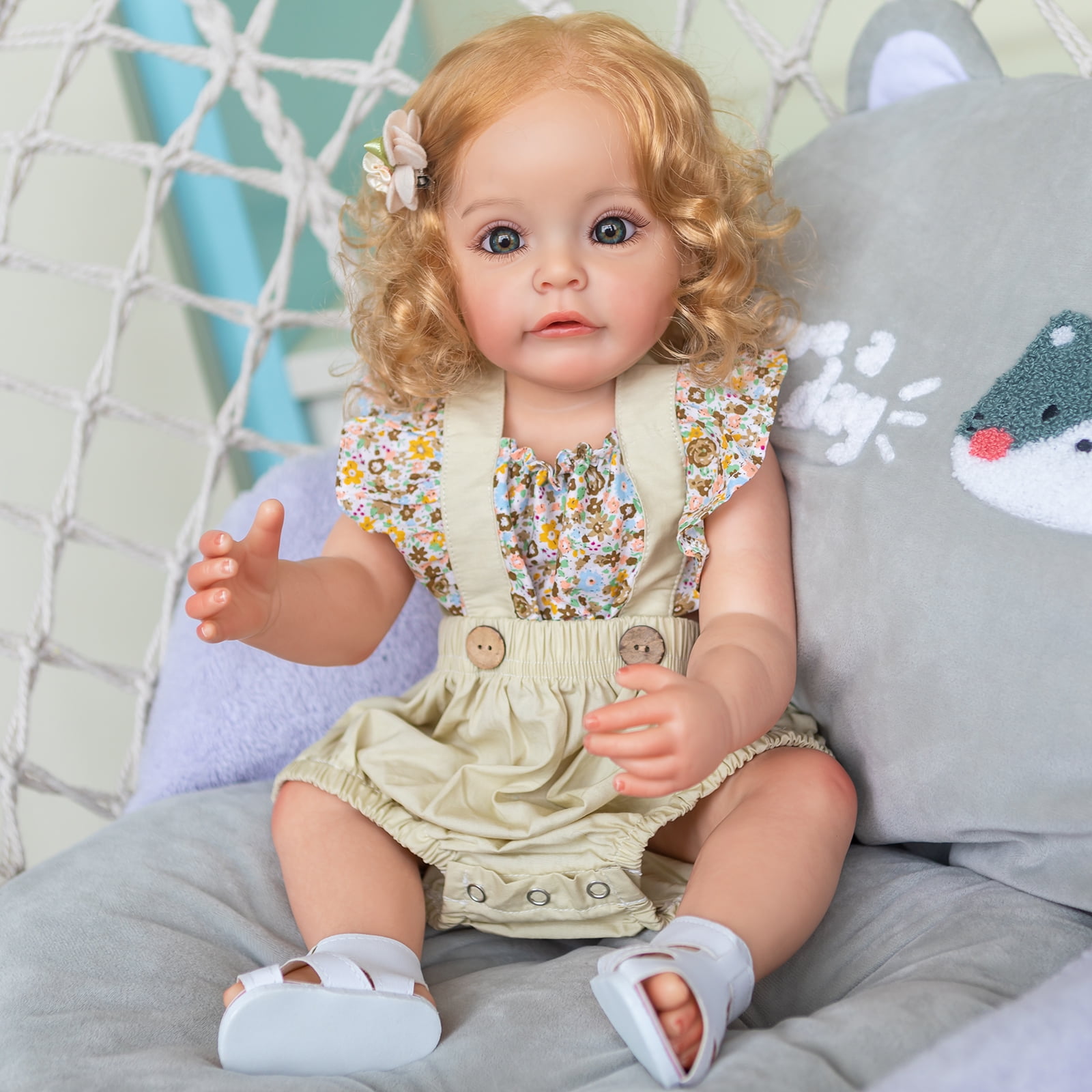 iCradle Lifelike Reborn Baby Dolls19 Inch Newborn Preemie Baby Dolls Reborn Girl Doll Best Birthday Set for Girls Age 3+ 並行輸入品 Icradle Lifelike Reborn Baby Doll 20 Inch Real Looking Weighted