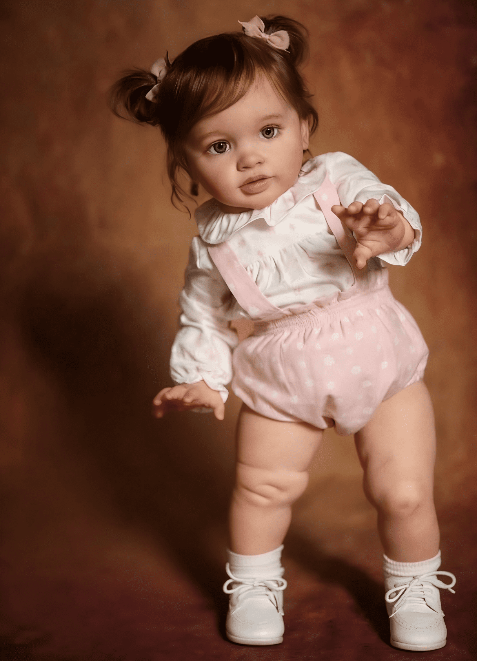 iCradle Lifelike Reborn Baby Dolls Girl - 26 inch Realistic Toddler Princess Girl Blue Eyes Real Life Standing Bebe Toy Xmas Gift