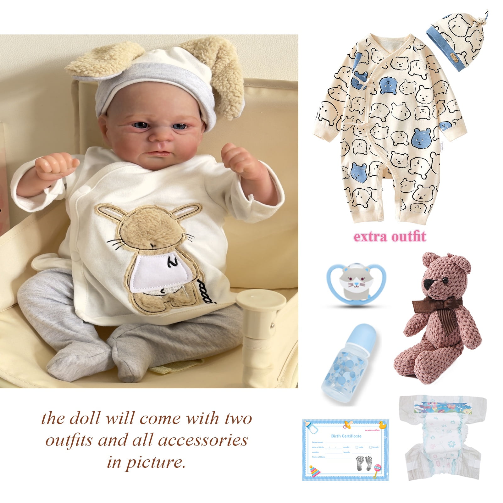 Set of 3 Lifelike手作りExtra Soft Plush Weasel Stuffed Animals 11.75 