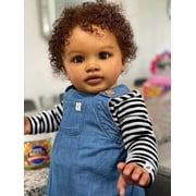 iCradle Lovely Toddler Dolls Girl 26 inch 66CM Real Looking Reborn Baby Doll Soft Vinyl Newborn Baby Doll Cloth Body Handrooted Hair Babies Gifts for Kids Age 3+