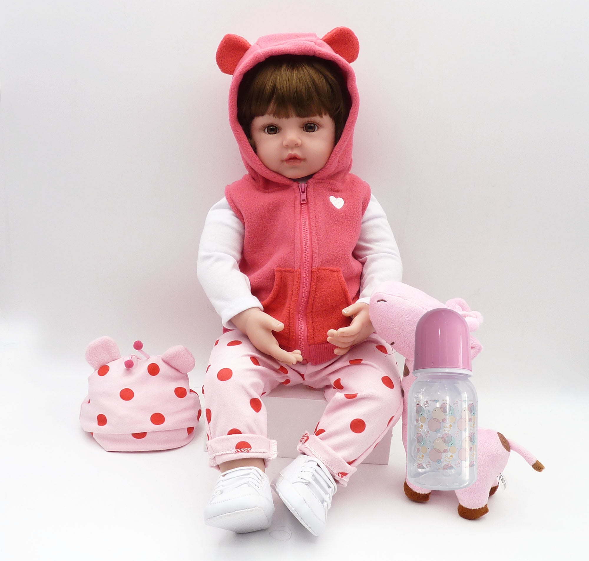ICradle Reborn Baby Doll - 19 Inch Realistic Silicone Newborn Doll With Outfit & Accessories