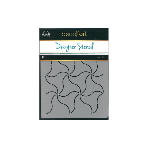 iCraft Deco Foil Designer Stencil 6x8 Pinwheels