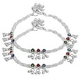 thumbnail image 1 of iCraftJewel Traditional Anklet Payal Indian Woman Foot Anklet Set Bollywood Jewelry Wedding Gift Item, 1 of 4