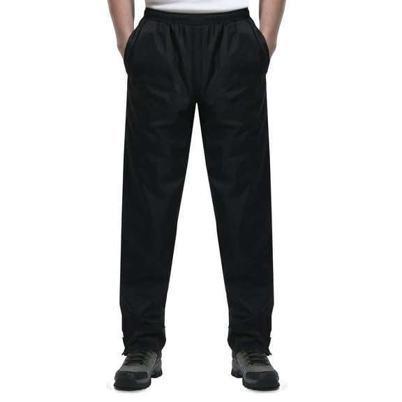 iCreek Men's Rain Pants Waterproof Over Pants Windproof Lightweight Hiking Pants Work Rain Outdoor for Golf, Fishing