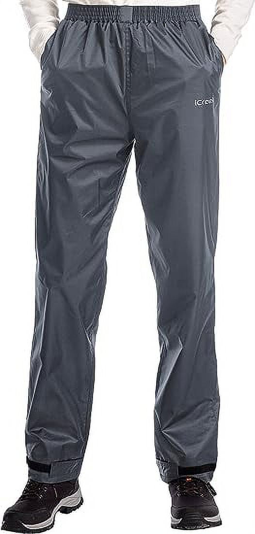 iCreek Men's Rain Pants Waterproof Over Pants Windproof Lightweight Hiking  Pants Work Rain Outdoor for Golf, Fishing 