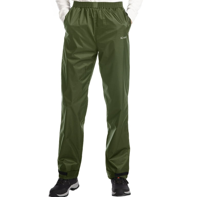 iCreek Men's Rain Pants Waterproof Over Pants Windproof Lightweight Hiking  Pants Work Rain Outdoor for Golf, Fishing