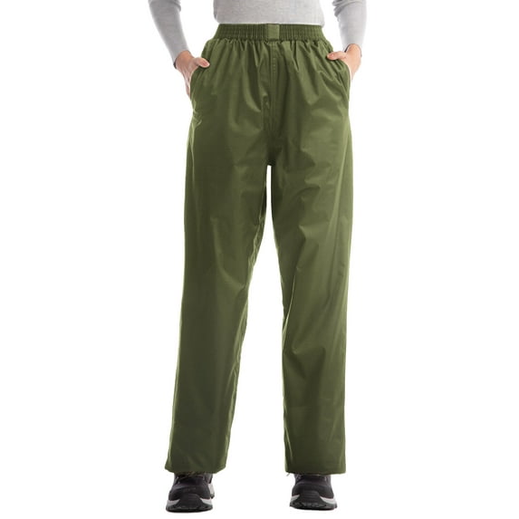 iCreek Women's Rain Pants Waterproof Hiking Pants Windproof Lightweight Over Pants Work Rain Outdoor for Golf, Fishing