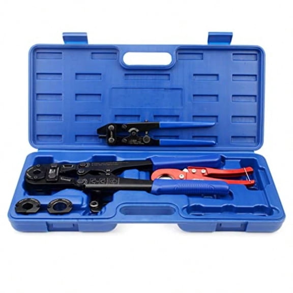 iCrimp F1807 Copper Ring Crimping Tool Kit for 3/81/2 3/4 1-inch- Free Removal Tool Pex Pipe CutterGauge- For All US F1807 Standards