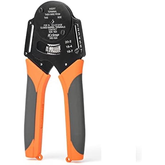 iCrimp IWD-1620 Deutsch Crimp Tool, Size 16 Deutsch Crimper, Solid Barrel Contact & Circular Connector Contacts Crimping Tool, 8 Indents Wire Crimper, AWG16 to AWG20$$Tools & Hardware Other