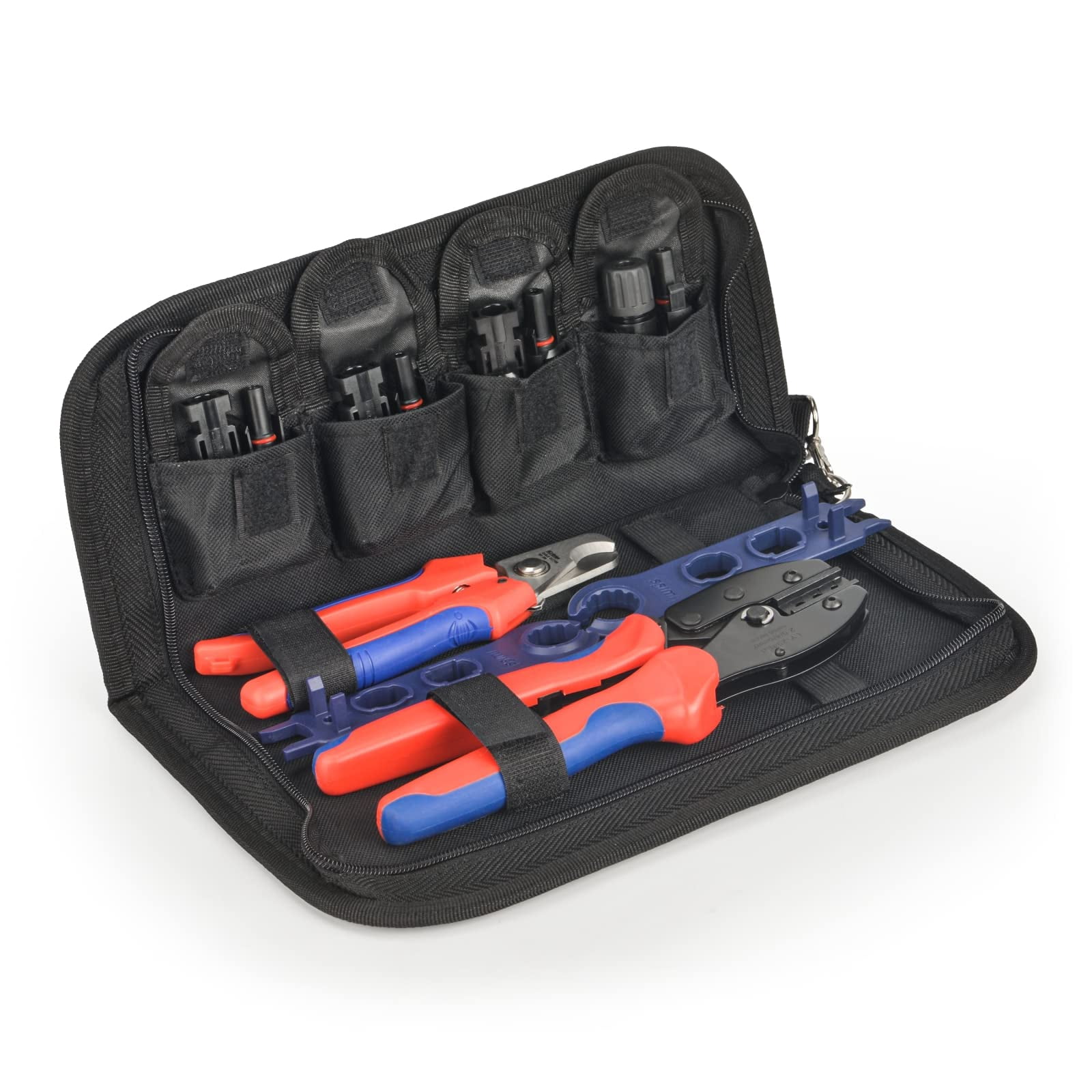 Solar PV Panel Crimping Tool Kit – Includes Crimper, 13 Pairs Of MC4 Connectors, And Spanner Wrench For 2.5/4.0/6.0mm² Cables