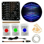 iCubeSmart 3D8S Led cube kit DIY electronics kit 8x8x8 Learning to soldering project kit Best gift for children(3D8S-MULTI)
