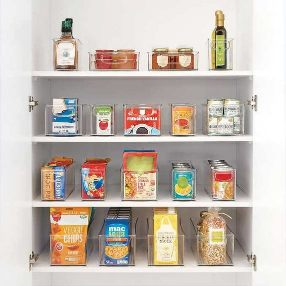 iDESIGN Linus Kitchen Bin Starter Kit 18-piece Set, Clear