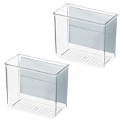 iDESIGN Magnetic Plastic Storage Bin 5" x 3"x 6" Clear 2/Pack 28039M2