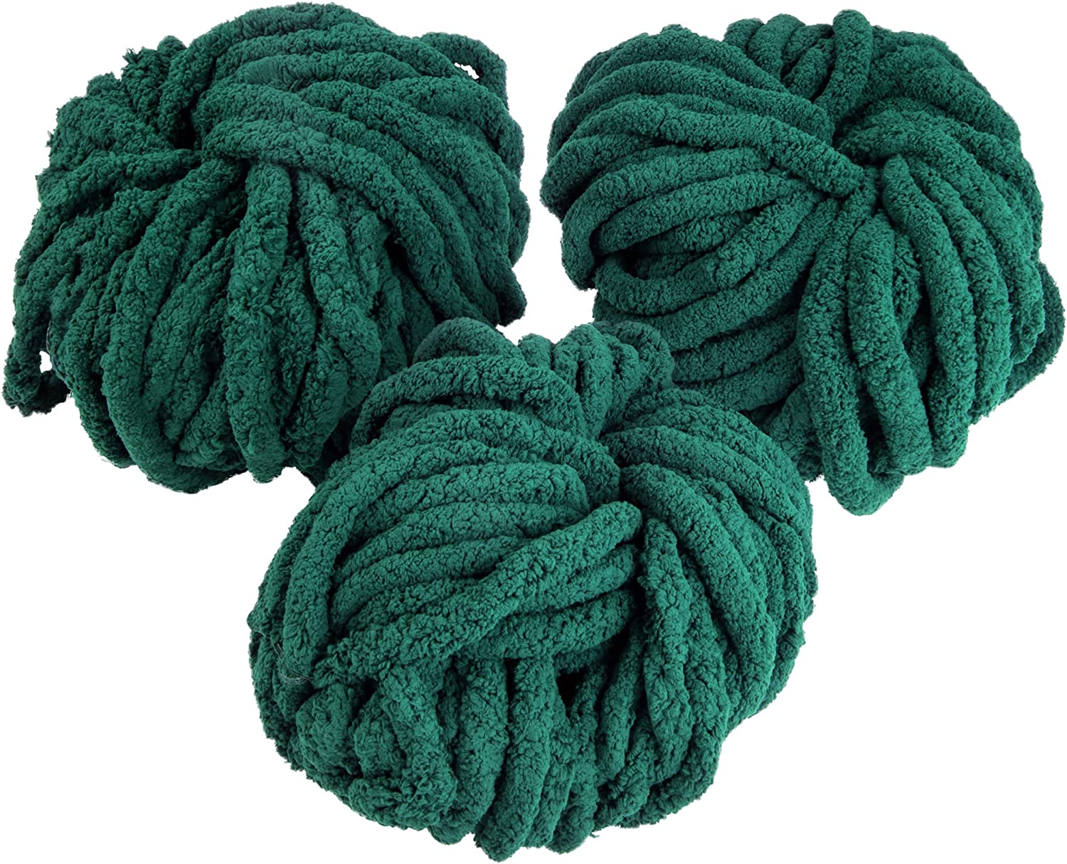 iDIY Chunky Yarn 3 Pack (24 Yards Each Skein) - Dark Green