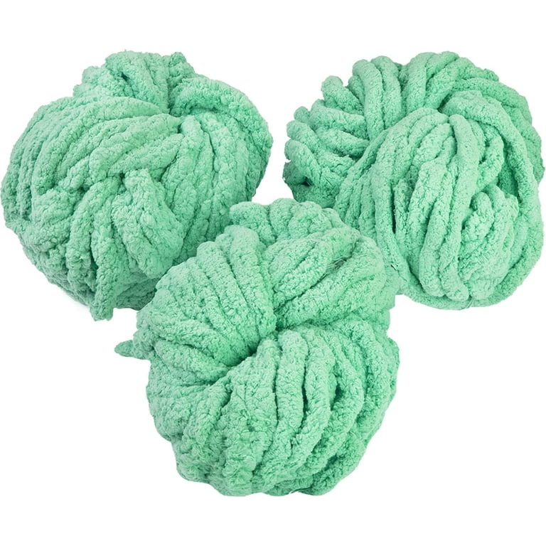  Demissle 18 Pack Chunky Chenille Yarn, 29.5 Yards Each Skein,  Soft Thick Chunky Knit Blanket Yarn Jumbo Fluffy Chunky Yarn for Hand  Knitting Crocheting DIY Crafts Arm Knitting Throw Blankets, Beige