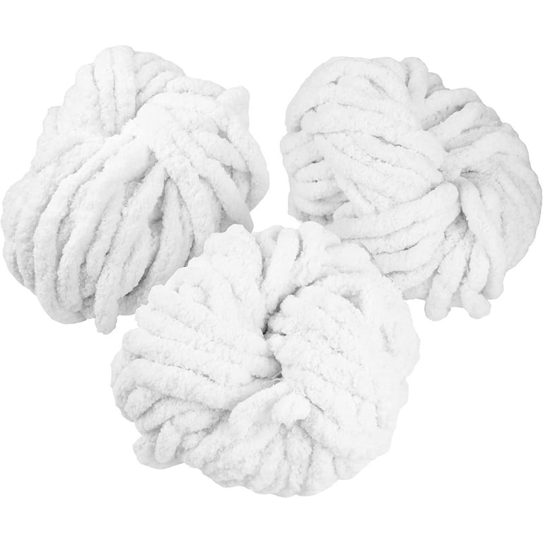 iDIY Chunky Yarn 3 Pack (24 Yards Each Skein) - Indigo Blue - Fluffy  Chenille Yarn Perfect for Soft Throw and Baby Blankets, Arm Knitting,  Crocheting