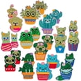 thumbnail image 1 of iDIY Kawaii Iron-on Cute Animals in Cactus Patches (24 Pack) - 2 of Each Design (Large 2.5" and Small 2") - Sew On Patch Craft Kit for Clothing, Accessories & School Supplies, Sewing, 1 of 5