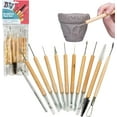 thumbnail image 1 of iDIY Sculpt Pro Pottery Tool Kit - 11-Piece 21-Tool Beginner's Clay Sculpting Set - Pumpkin Jack-o-Lantern Carving Tools, 1 of 5